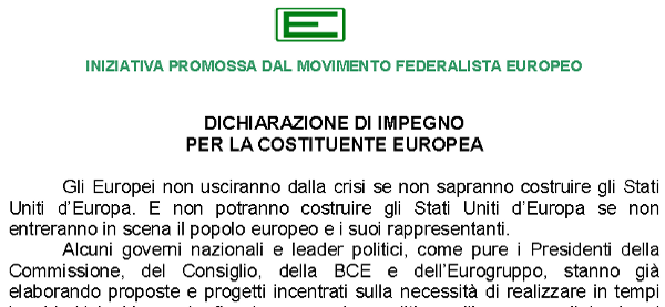 Dichiarazione impegno MEP