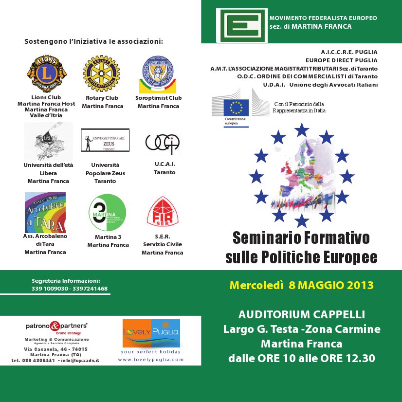 Seminario formativo sulle politiche europee